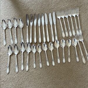 Rosedale Silver Plated International Silver Flatware Set.